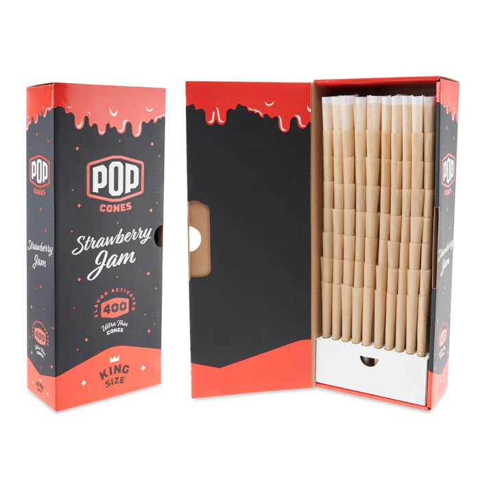 Pop Cones King Size Pre-Rolled Cones with Flavor Activated (400 Bulk)