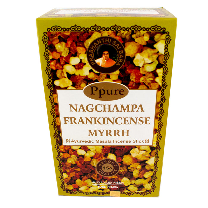 Ppure NagChampa Frankincense Myrrh 15g Incense