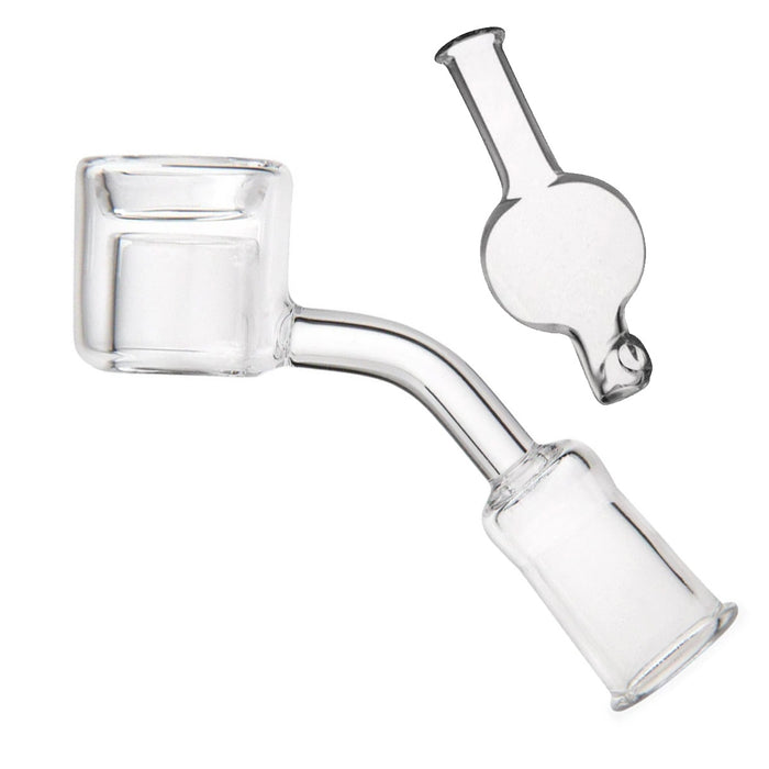 Quartz Thermal Banger with Carb Cap - 45° degree - 2mm thickness