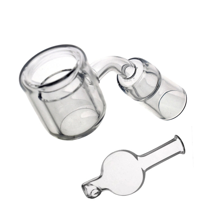 Quartz Thermal Banger with Carb Cap - 45° degree - 2mm thickness