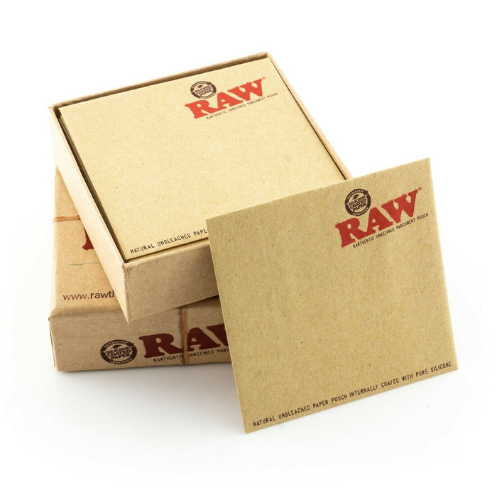 RAW 3"x3" Parchment Paper Pouches (20 Per Box)