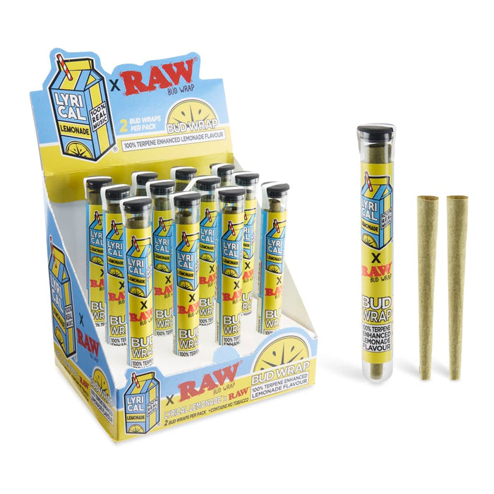 RAW x Lyrical Bud Wraps 100% Terpene Enhanced 2 Bud Wrap Cones