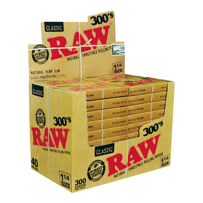 Raw Classic 300's 1 1/4" Rolling Paper (40 ct.)