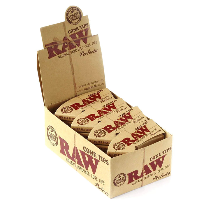 Raw Perfecto Cone Tips - 24 Booklets/Display