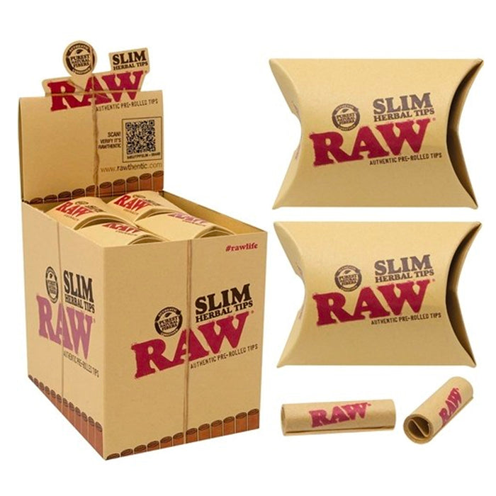 Raw Slim Herbal Pre-Rolled Tips (20 packs per box)