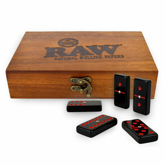 Shop the RAW Double Six Dominoes Box, featuring 28 durable tiles in a stylish box. Perfect for game nights, gifts, or collectors. Order your set today!