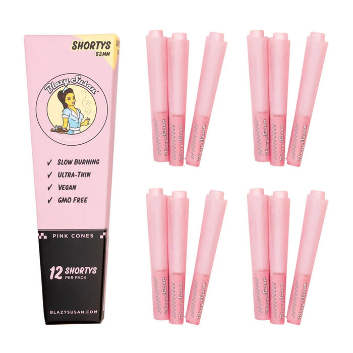 Shorty Pink Pre Rolled Cones Shortys 53mm | 21 Pack of 12 Cones