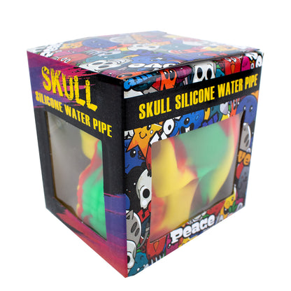 4" Skull Silicone Water Pipe with Box