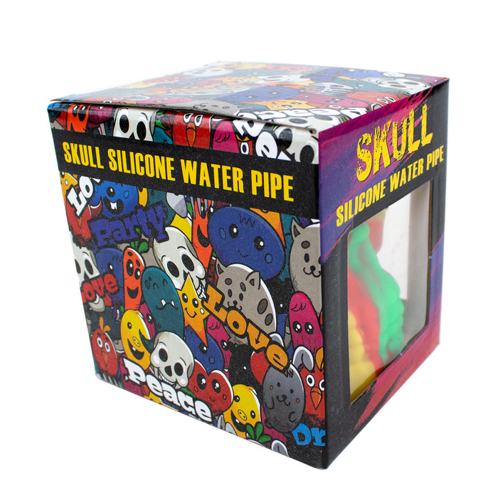 4" Skull Silicone Water Pipe with Box