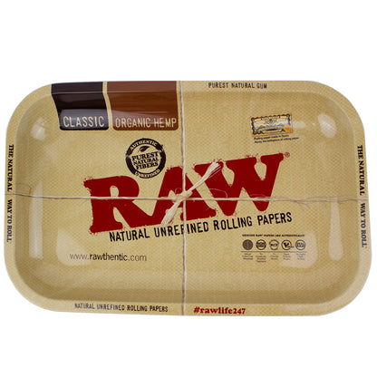 11"x7" Classic Organic Metal Rolling Tray Small