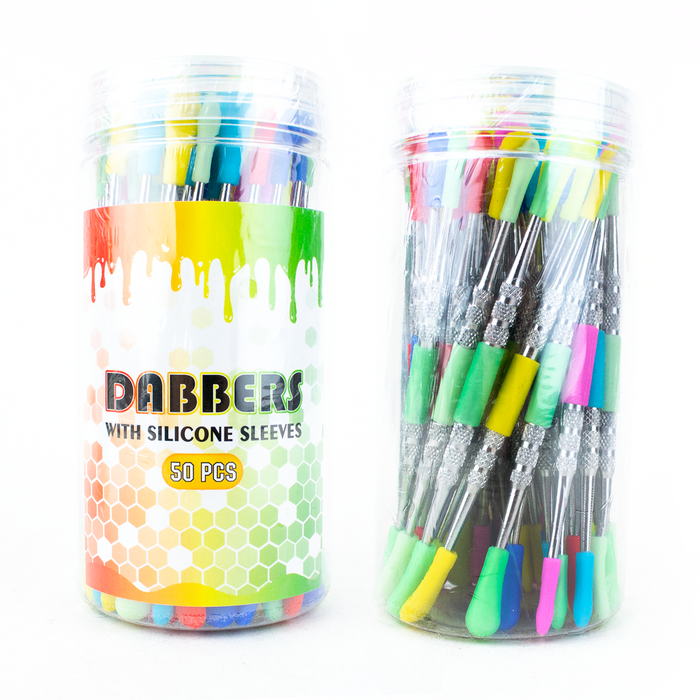 Dabbers w/ Silicone Sleeves - Stainless Steel (50pcs)
