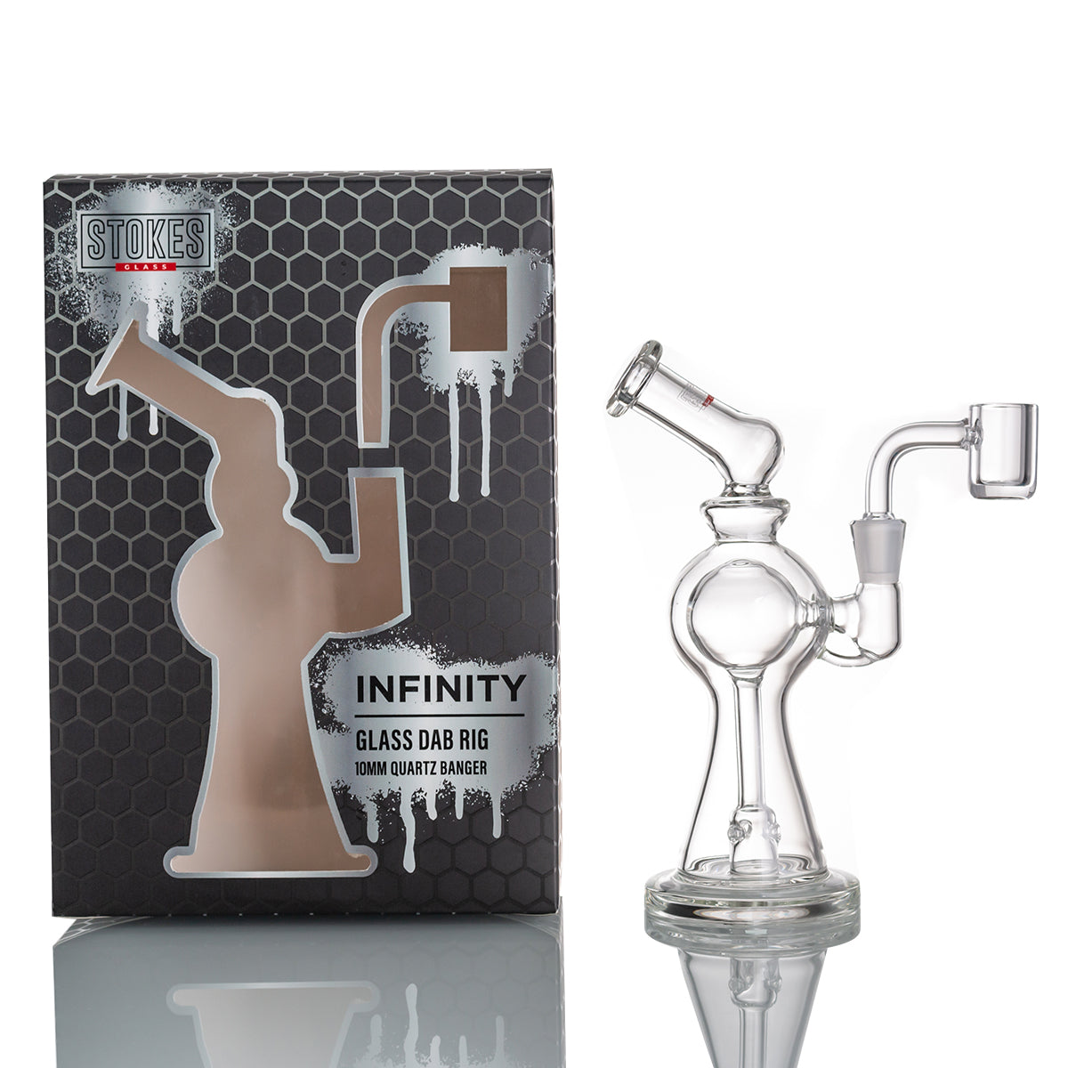 Stokes - 6.3" Infinity - 10mm banger - Glass Dab Rig