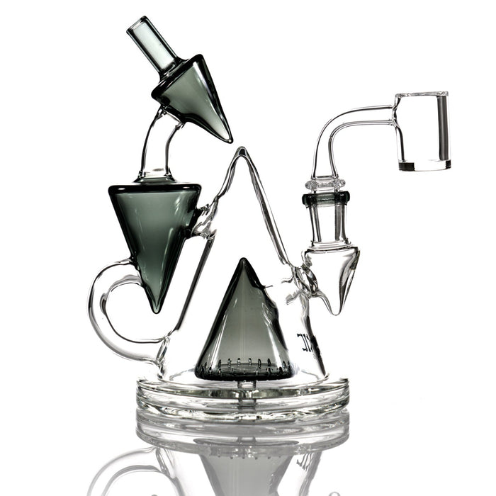 7.5" TX35 Toxic Double Cone Rig Water Pipe by MK 100 Glass