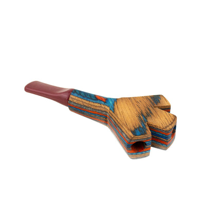 3 Way Triple Barrel Trident Wooden Joint Holder w/ Plastic