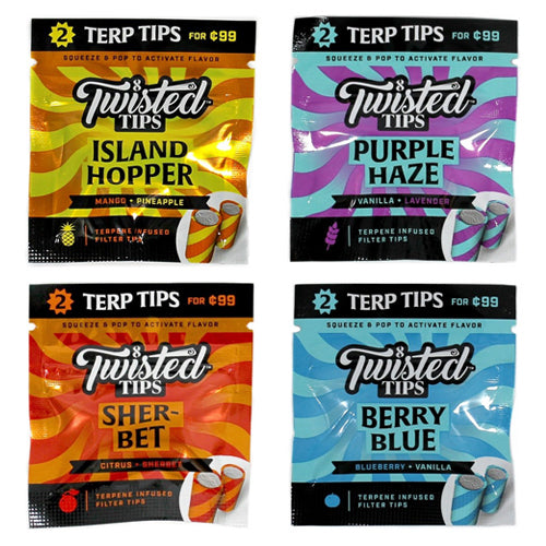 Twisted Hemp Tips Terpene Infused Tips - Shelf Display