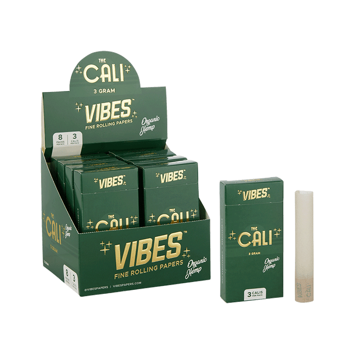 VIBES - The Cali 3 Gram Organic Hemp (8 Packs of 3 Rolls)