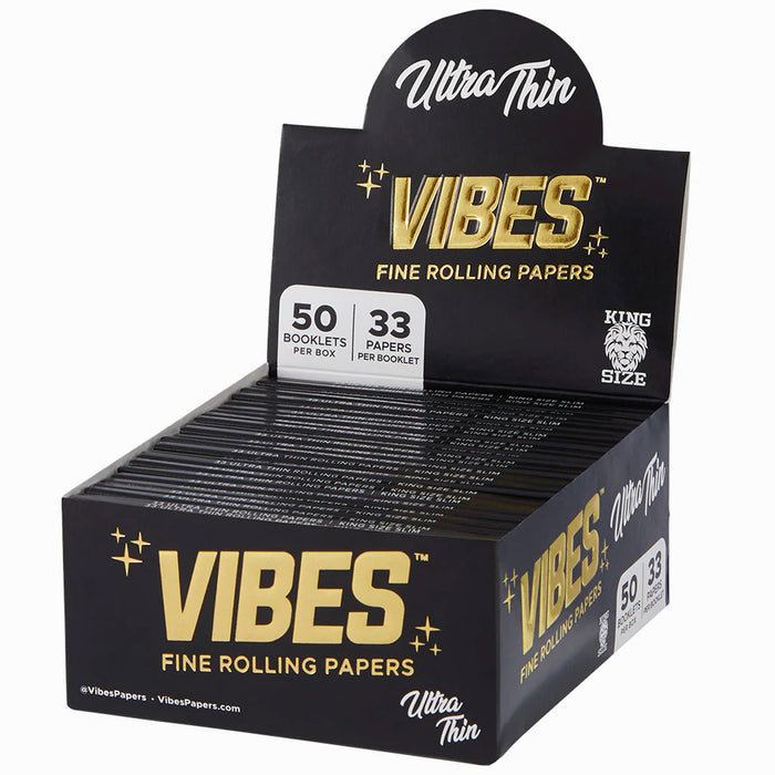 Vibes - Ultra Thin King Size Rolling Paper (50 Packs/Display)