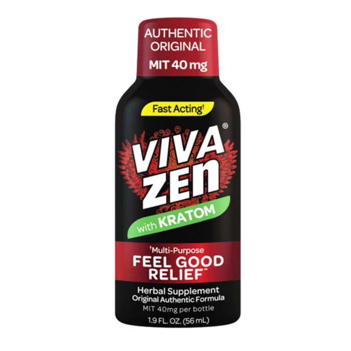 Viva Zen Authentic Original Kratom Feel Good Relief (MIT 40mg)(12disp/box)