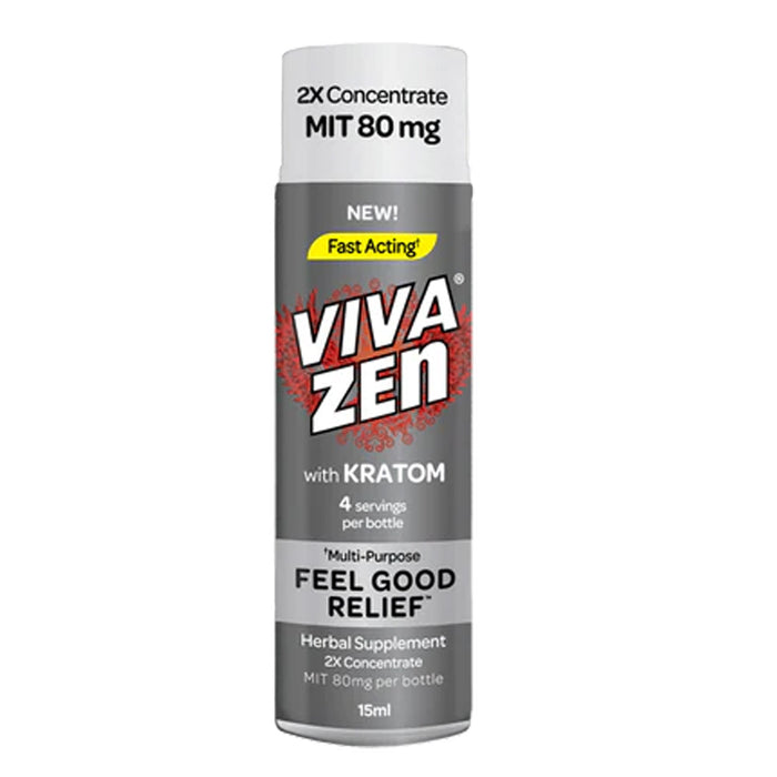 Viva zen 2X 15ml Liquid Kratom CONCENTRATE Tincture 80mg per bottle (12disp/box)