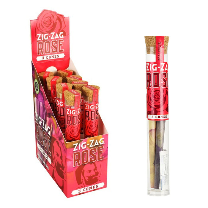 Zig-Zag Premium Rose 3pk Cones (8 Count Display)