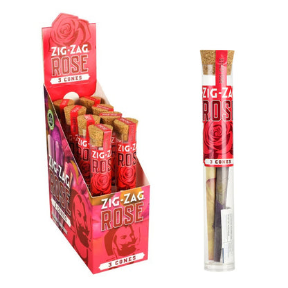 Zig-Zag Premium Rose 3pk Cones
