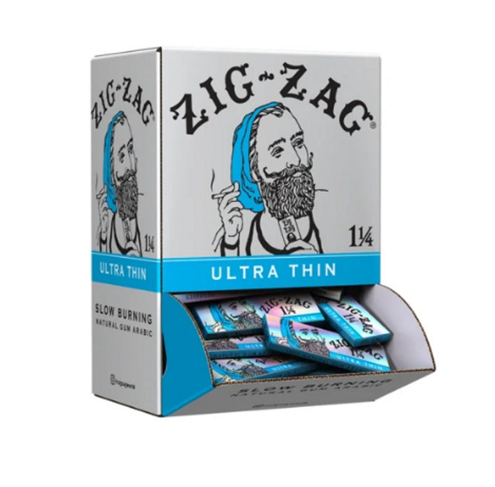 Zig Zag Ultra Thin 1 1/4" Rolling Papers (48 Books Display)