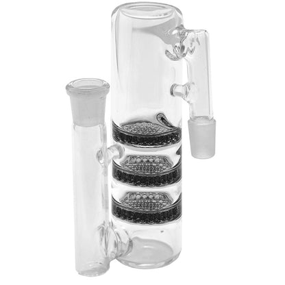 Triple Honeycomb Straight Glass Ash Catcher - Smoketokes