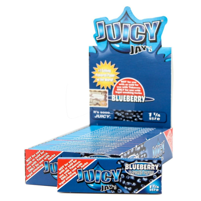 Juicy Jay Rolling Paper 1 1/4" Blueberry Flavor