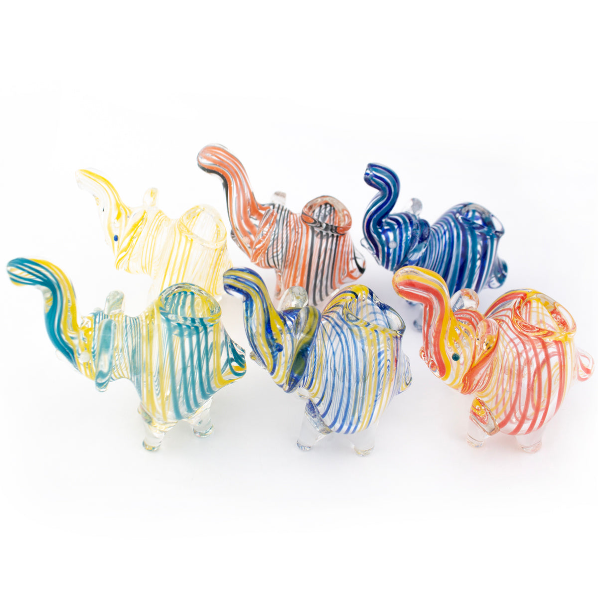 3" Small Elephant WigWag - Glass Hand Pipe