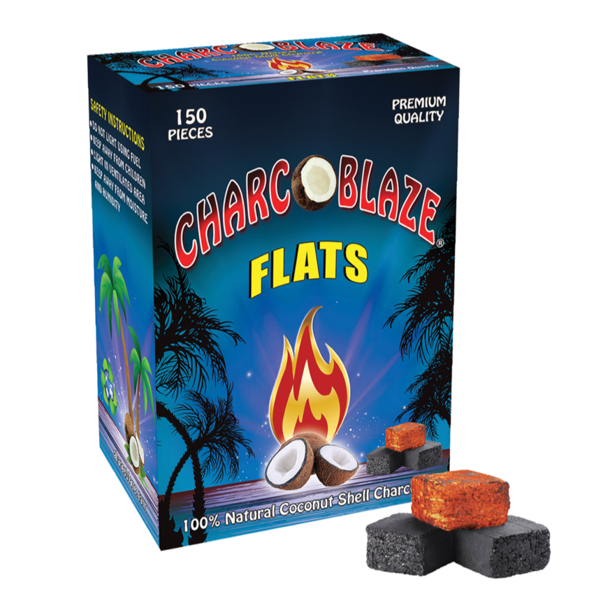 Charcoblaze Hookah Flat Charcoal - 150 Pieces