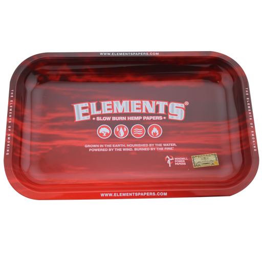 Elements Red Cloud Large Metal Rolling Tray - Smoketokes