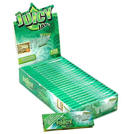 Juicy Jay's 1 1/4" Size Rolling Paper Green Trip Flavor - Smoketokes