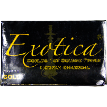Exotica Square Finger Hookah Charcoal 36pcs
