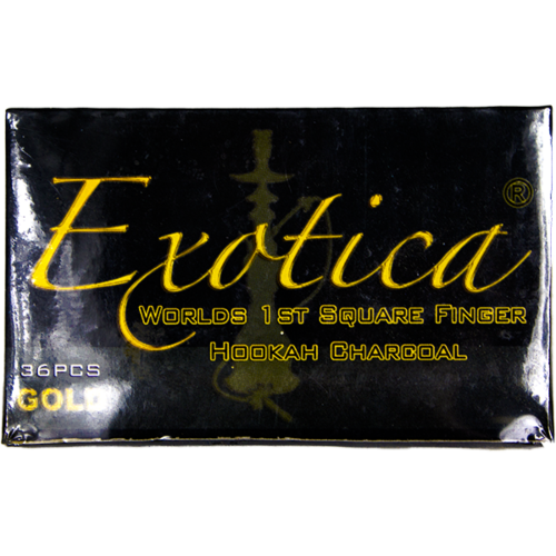 Exotica Square Finger Hookah Charcoal 36pcs