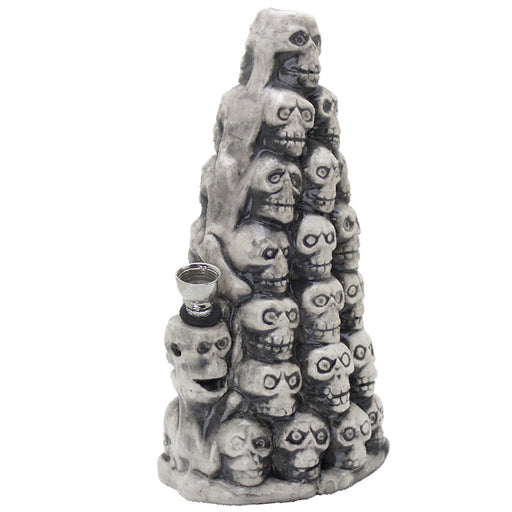 9" Skull Pile Ceramic Water Pipe - Smoketokes