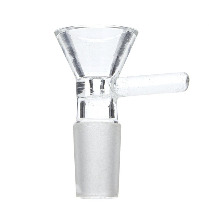 Clear Cone Glass Bowl with Handle - 14mm Male