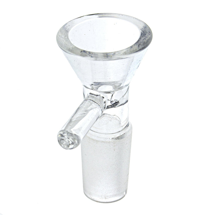 14mm Male Clear Glass Bowl with Handle