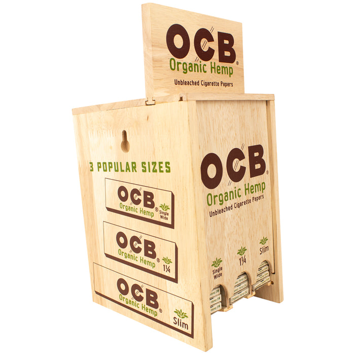 OCB Organic Hemp Rolling Papers Display (3 sizes) - 72CT