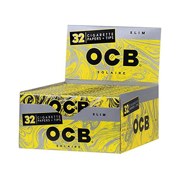 OCB Solaire Slim Size with tips Rolling Paper