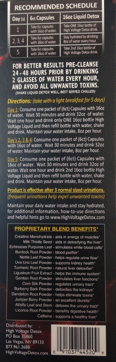 High Voltage Permanent 5 Day Flush