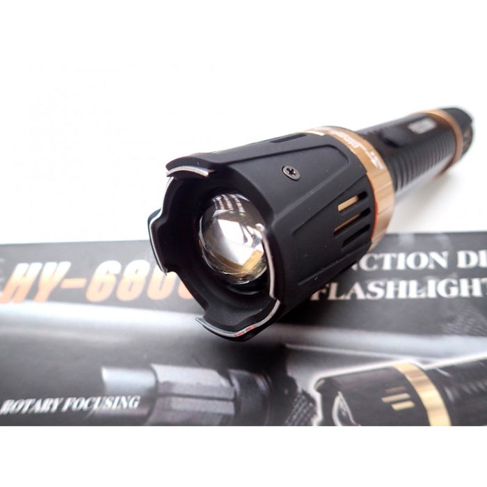Stun Gun (Black Golden) LED Flashlight Police Taser (HY-6800)