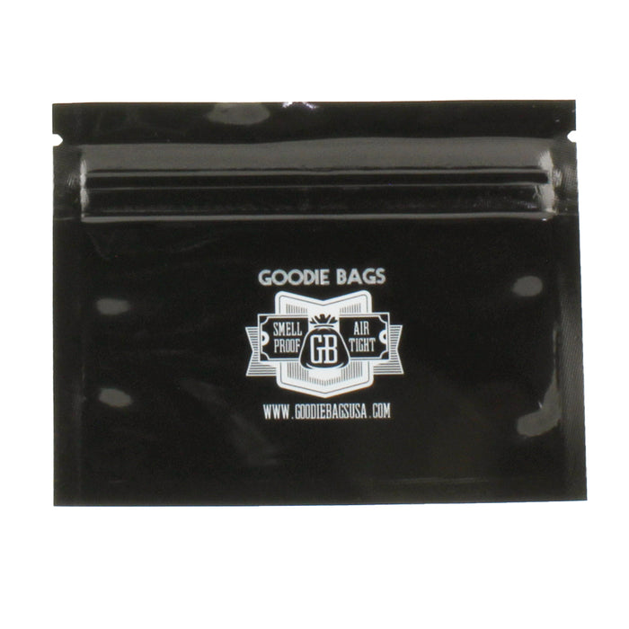 Goodie Bags Smell Proof Ziplock Small (4” x 3”) Black (10 Bags)